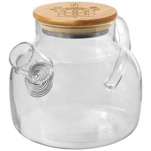 PF113395-1Zen Teekanne mit Sieb und Deckel aus Bambus_ transparent