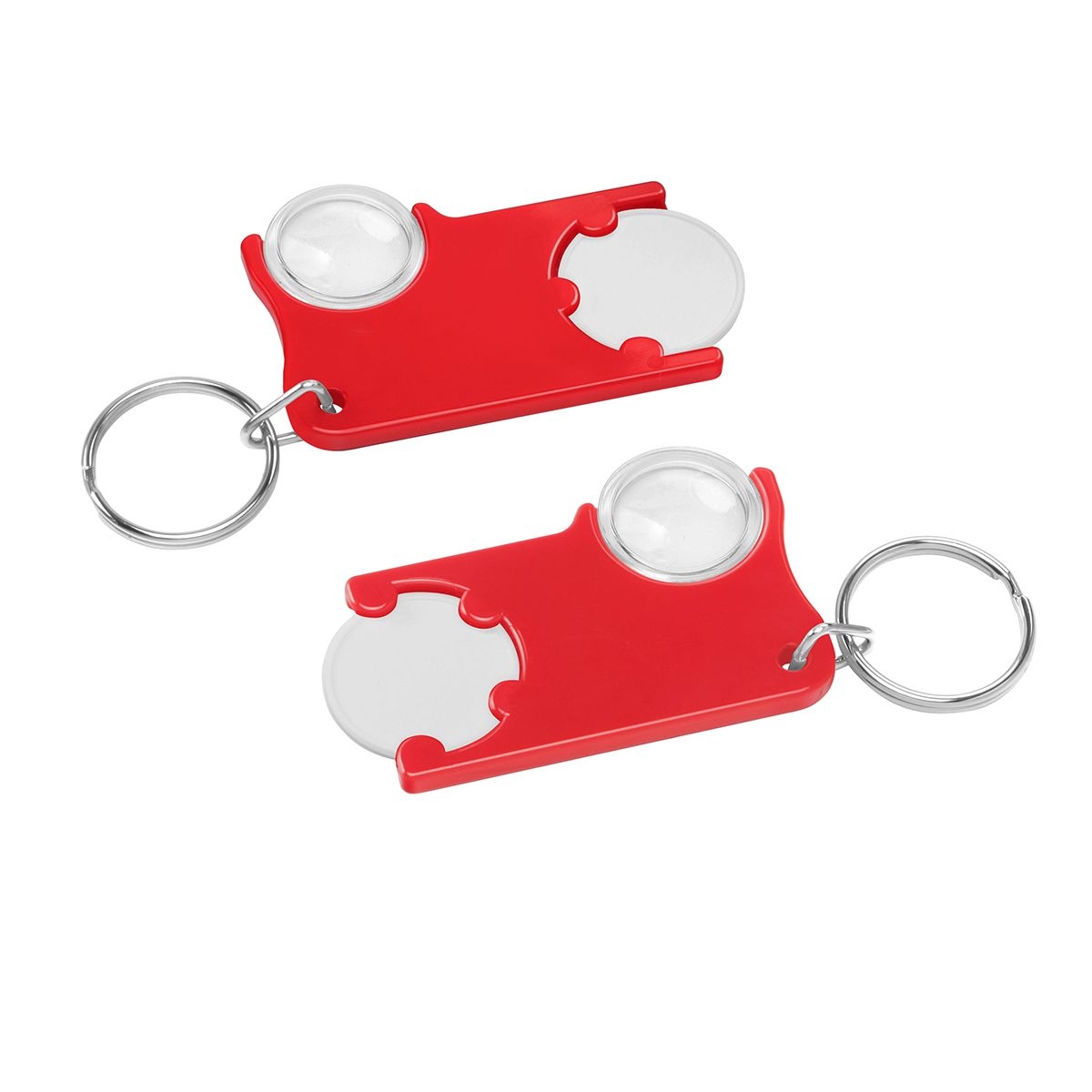 HE8286R-0-1Chiphalter mit 1€-Chip und Lupe_ weiss_ rot HE8286R-0-1Chiphalter mit 1€-Chip und Lupe_ weiss_ rot