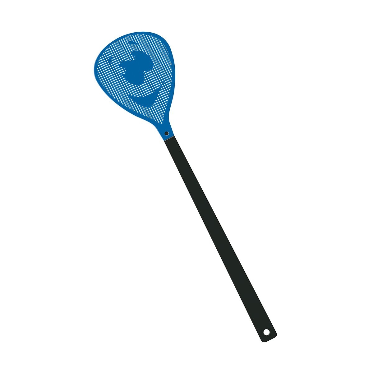 HE7852-6-3Fliegenklatsche _Gesicht_ schwarz_ blau HE7852-6-3Fliegenklatsche _Gesicht_ schwarz_ blau