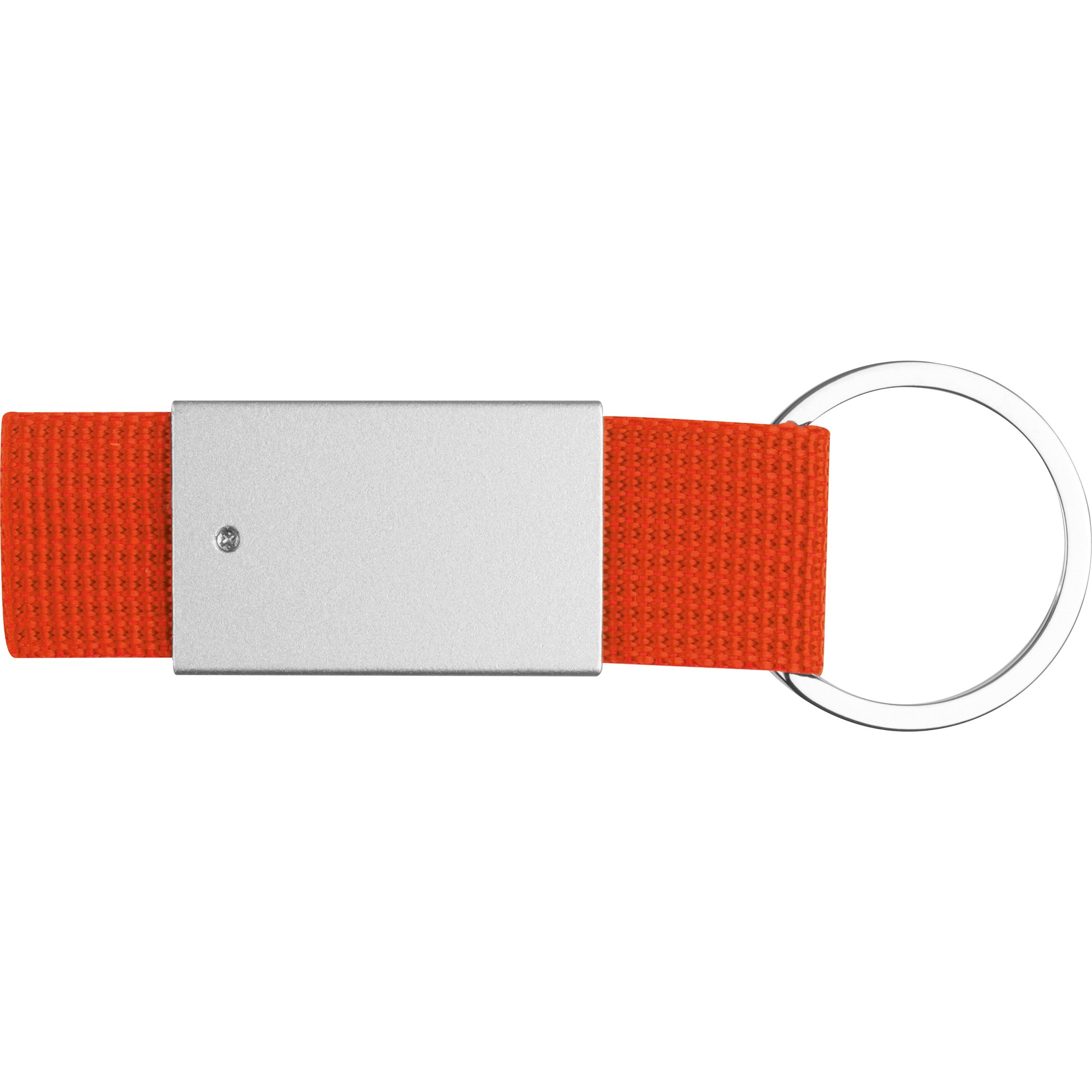 MA90957-10Schluesselanhaenger mit farbigem Stoffbaendchen_ orange