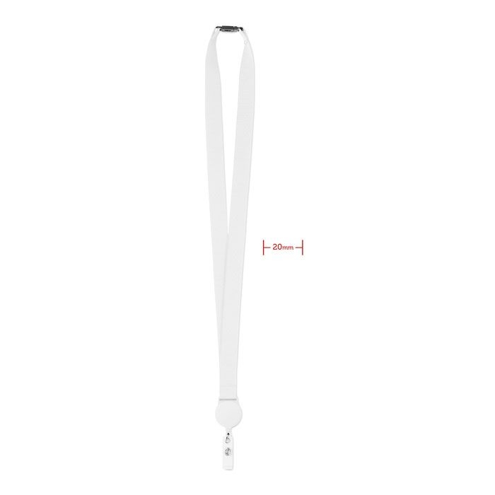 MO9852-06Zip Lanyard Lanyard mit Badge-Halter_ Weiss MO9852-06Zip Lanyard Lanyard mit Badge-Halter_ Weiss