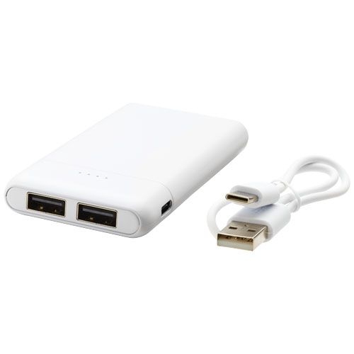 PF124167-1Odyssey 5000 mAh Powerbank mit hoher Dichte_ weiss