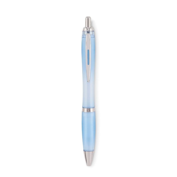 MO6409-52Rio Rpet Druckkugelschreiber RPET_ Transparent Hellblau