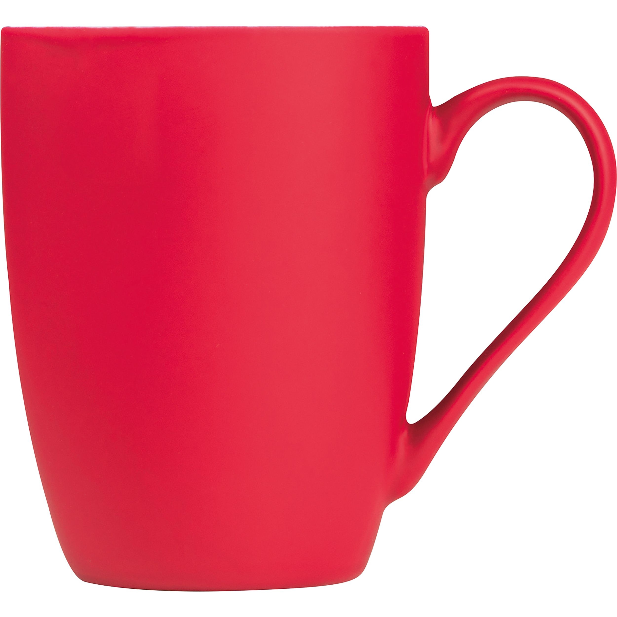 MA80655-05Tasse aus Porzellan_ aussen gummiert_ 300ml_ rot