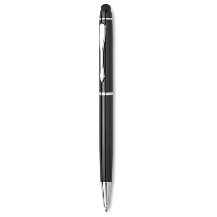 MO8476-03Eduar Drehkugelschreiber mit Stylus_ Schwarz