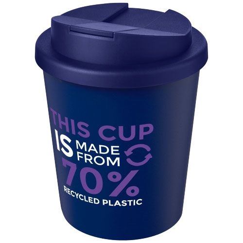 PF210455-16Americano® Espresso Eco 250 ml recycelter Isolierbecher mit auslaufsicherem Deckel_ blau