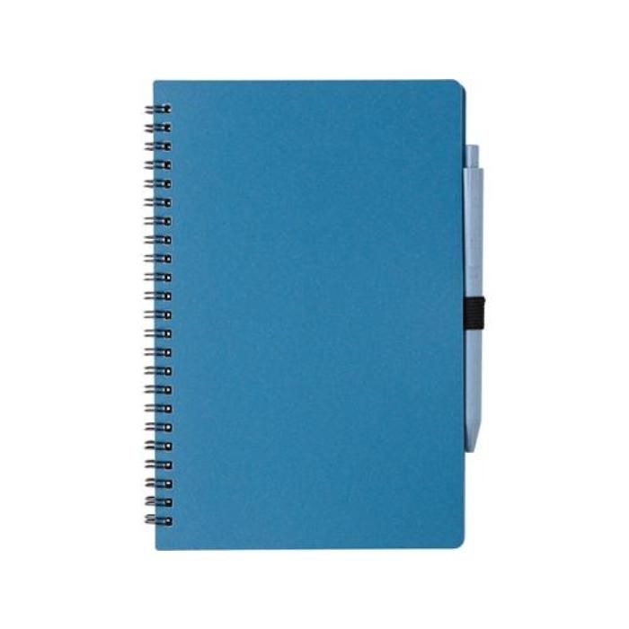 GI480875-05Notizbuch und Kugelschreiber aus Weizenstroh Massimo_ blau