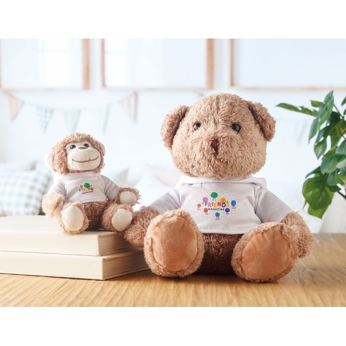 MO6737-06Lenny Pluesch-Affe mit Hoody_ Weiss