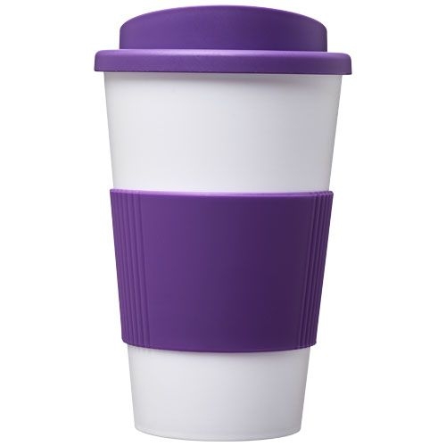 PF210002-13Americano® 350 ml Isolierbecher mit Schutzring_ weiss_lila