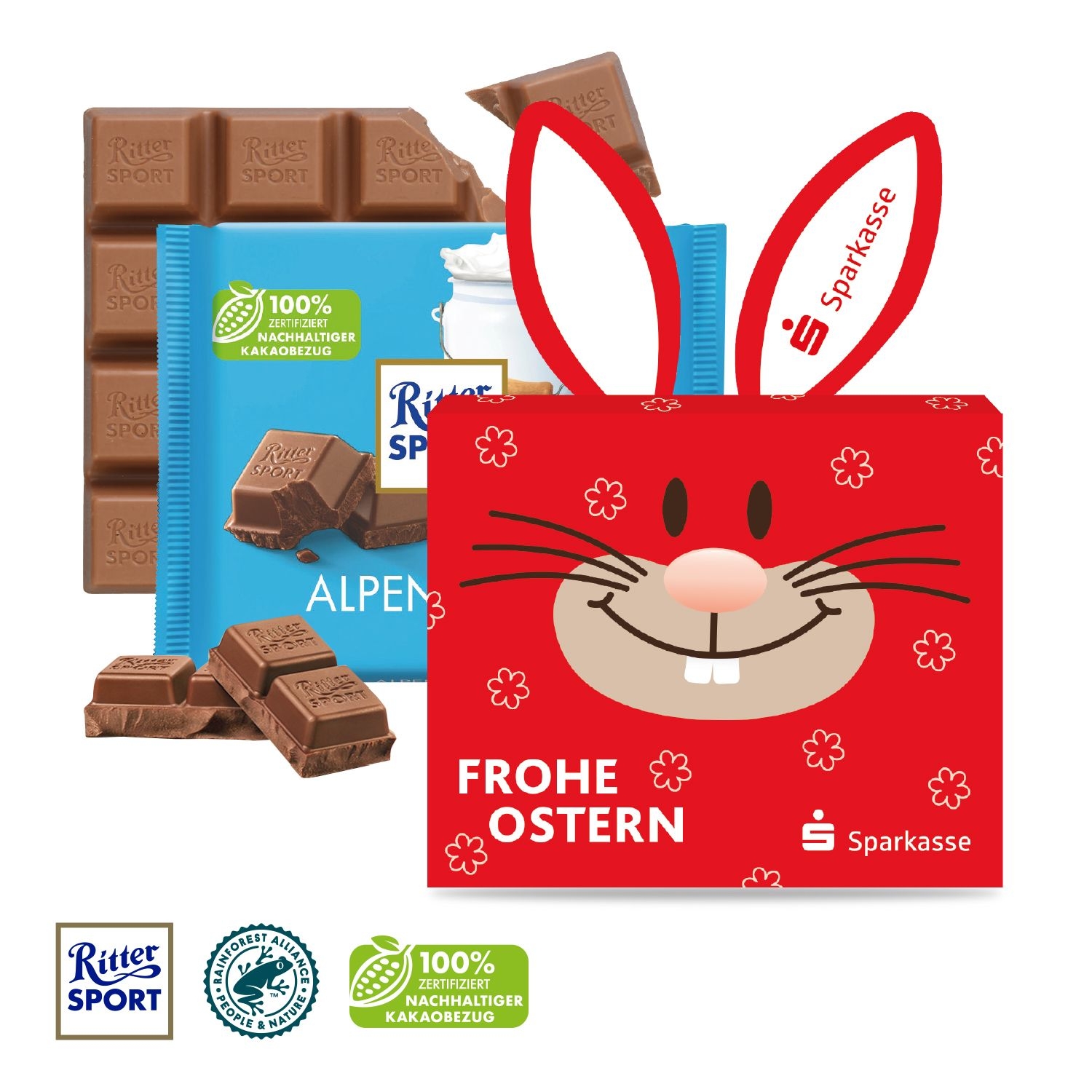 CD94617-03Schokotafel Ritter SPORT _Osterhase_ Ritter Sport 100g_ Marzipan