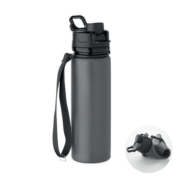 MO2944-15Lett Faltbare Sportflasche Silikon_ steingrau