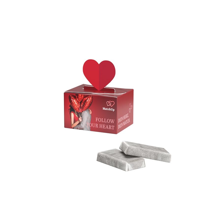 JG10218Geschenkbox Mini Herz Schokotaefelchen