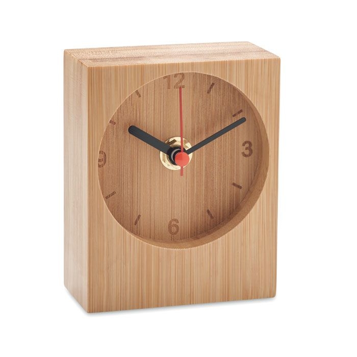 MO2353-40Clambu Tischuhr aus Bambus_ Holz