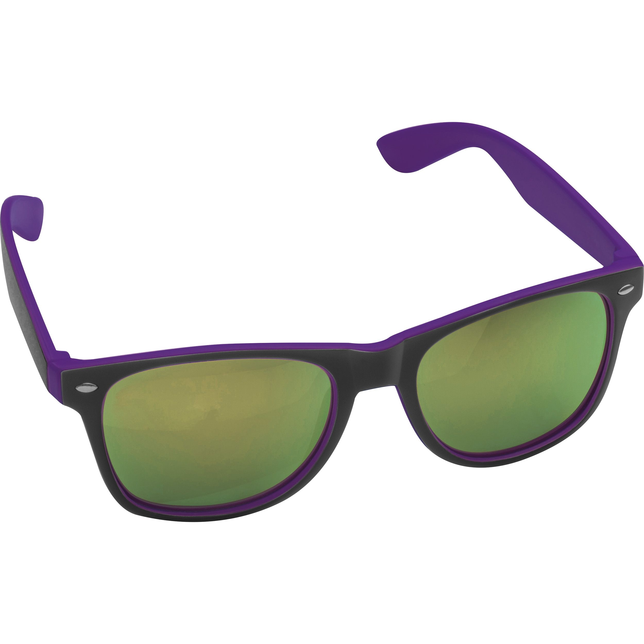 MA50671-12Sonnenbrille aus Kunststoff mit verspiegelten Glaesern_ UV 400 Schutz_ lila