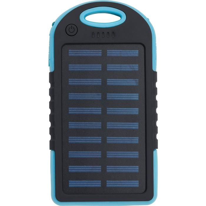 GI1262005-05Gummierte ABS Solar-Powerbank Arin_ blau