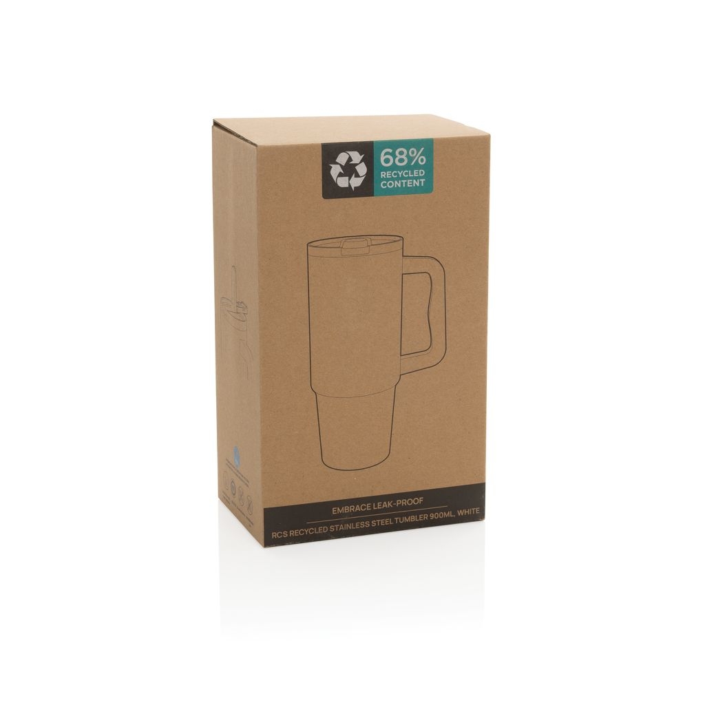 XDP437.34-03Embrace Leakproof aus RCS recyceltem Edelstahl 900ml_ weiss