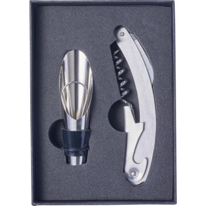 GI8589-012-teiliges Sommelierset aus Edelstahl Dale_ Schwarz