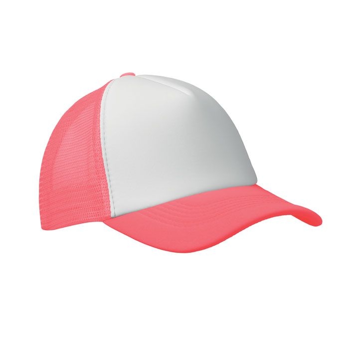 MO2269-72Bubble Truckers Cap_ neon fuchsia
