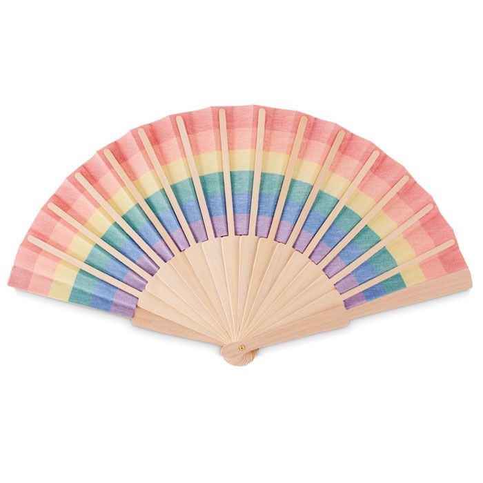 MO6446-99Bowfan Faecher regenbogenfarbig_ bunt