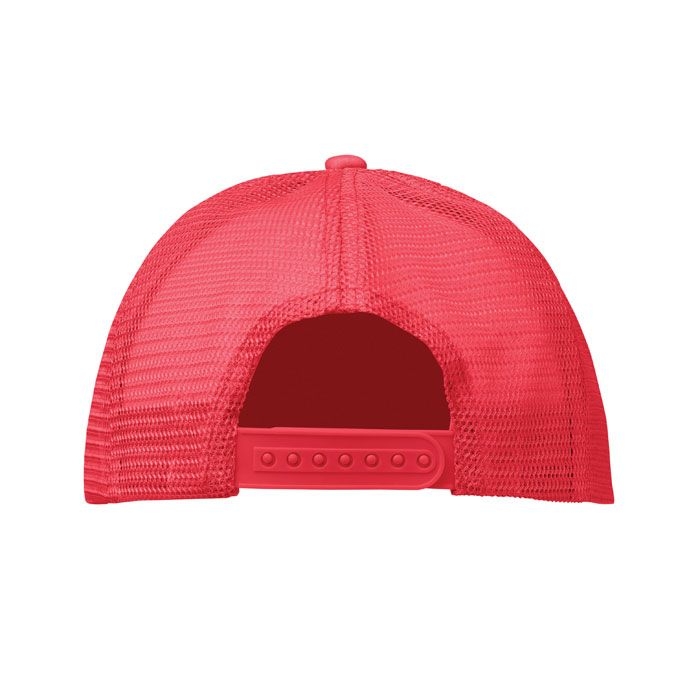 MO2269-35Bubble Trucker cap 5 panels_ weiss_rot