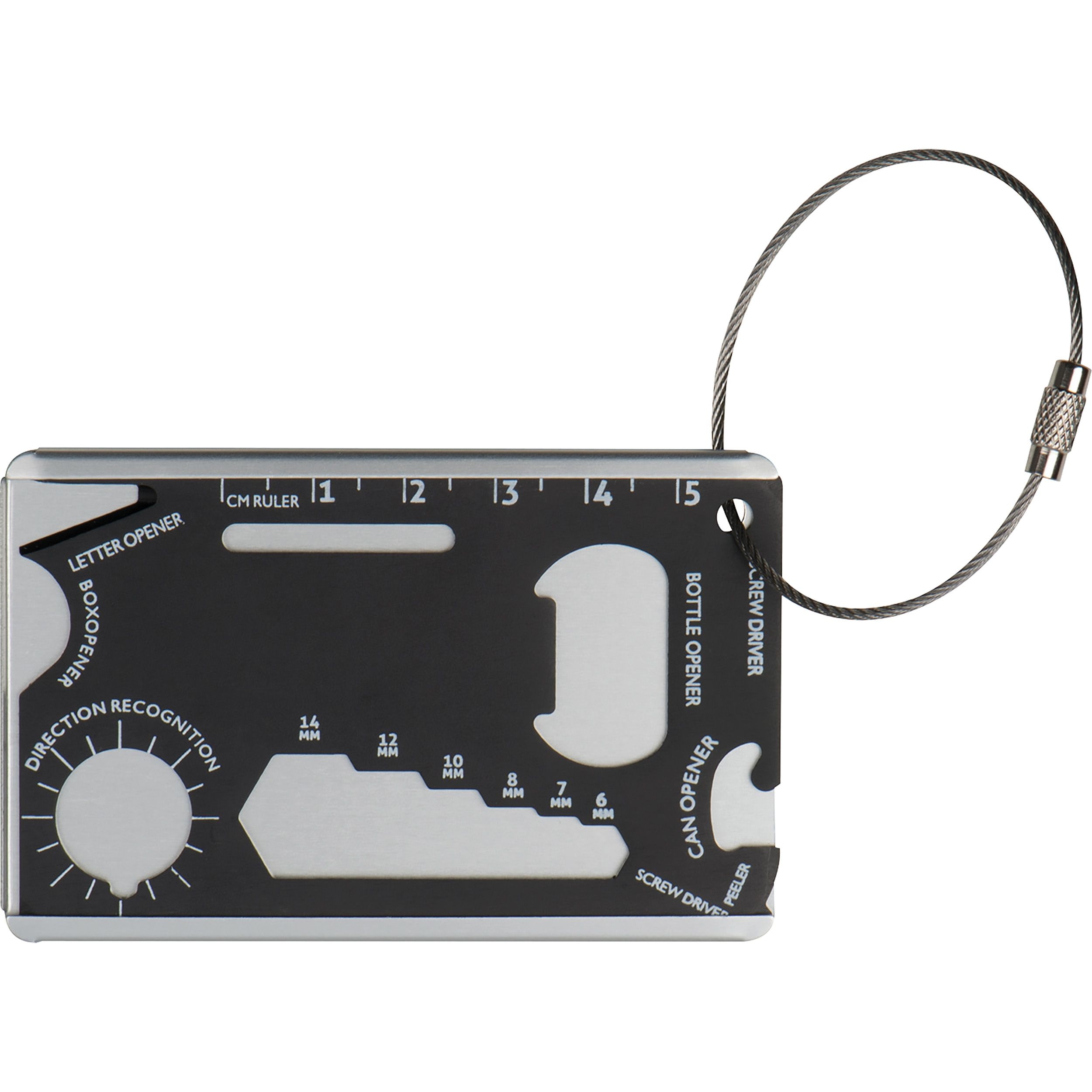 MA90734-03Survival Kofferanhaenger aus Aluminium_ schwarz