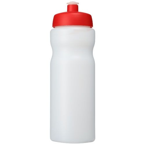 PF220201-10Baseline® Plus 650 ml Sportflasche_ rot_transparent weiss