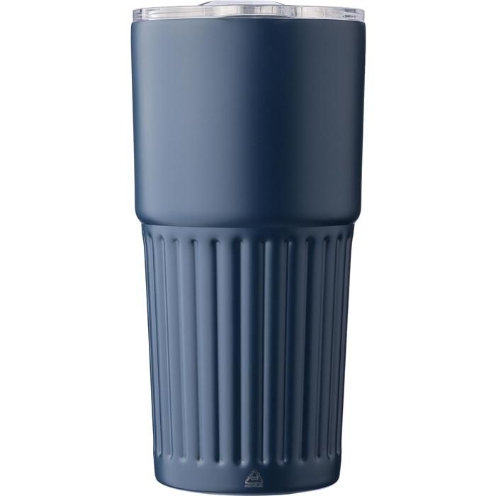GI1267378-05Recycelter doppelwandiger Trinkbecher aus Edelstahl _500 ml_ Kael_ blau