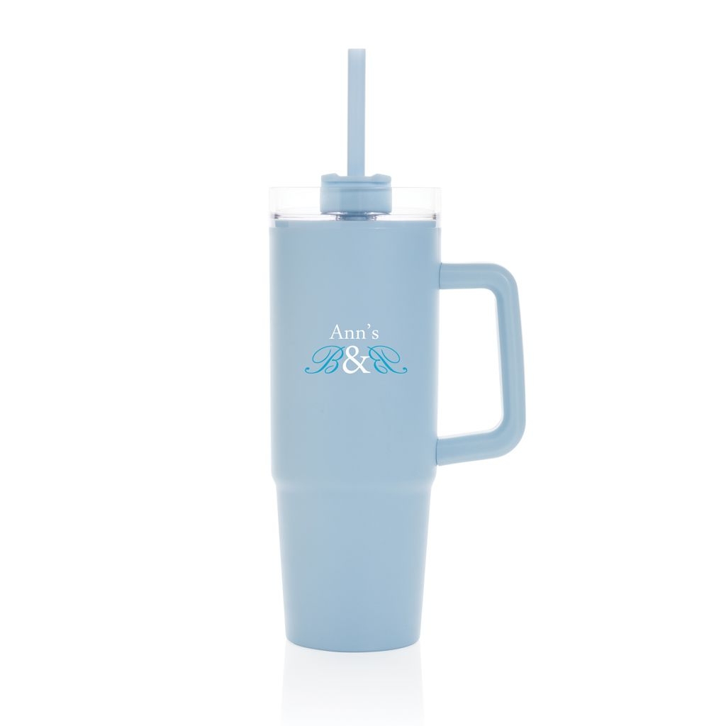 XDP437.10-05Tana Becher aus RCS recyceltem Kunststoff mit Griff 750ml_ hellblau