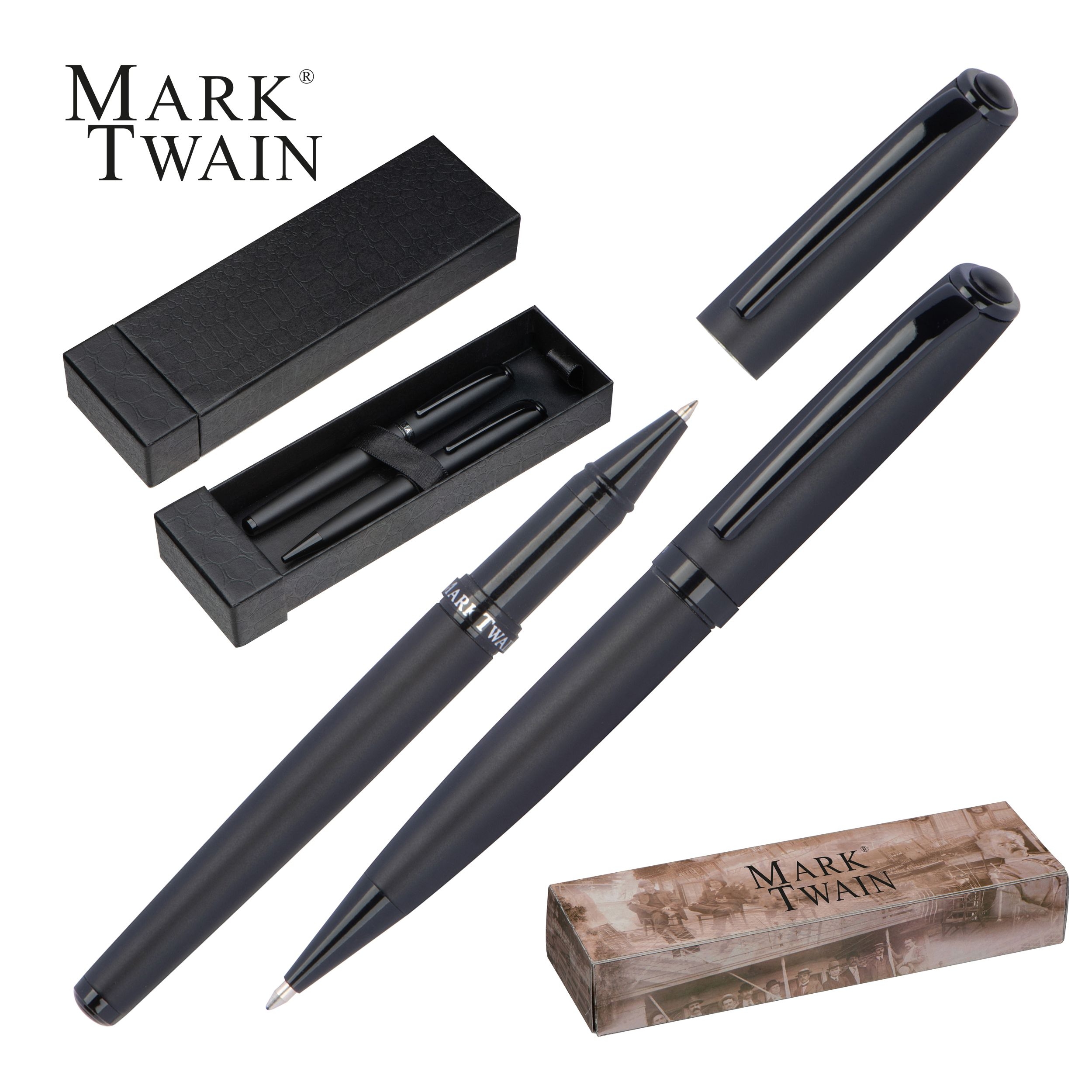MA13856-03Mark Twain Schreibset ELKE_ schwarz