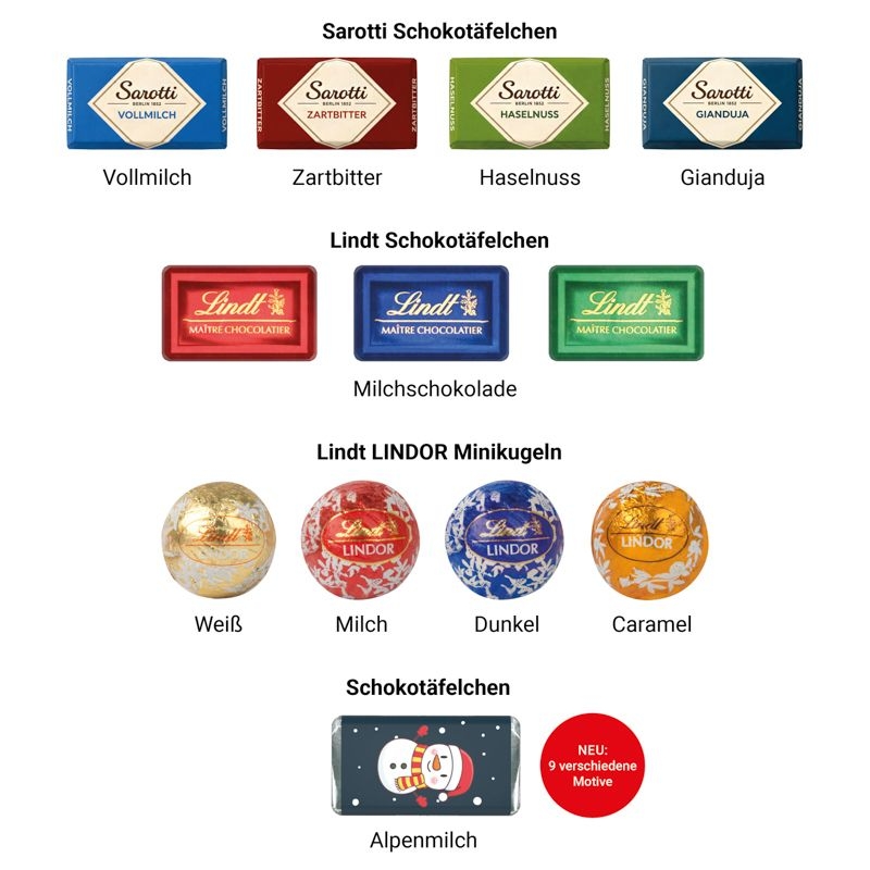 JG20191-2Shape Adventskalender Geschenk Sarotti_ Sarotti Schokotaefelchen_ Individuelles Motiv