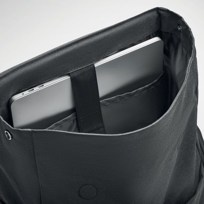 MO6464-03Daegu Lap Laptop-Rucksack 600D RPET_ Schwarz