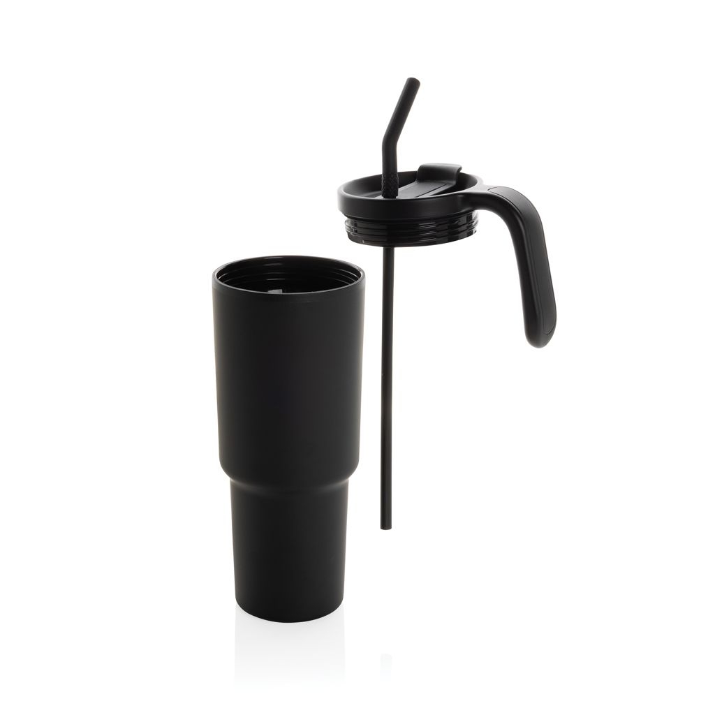 XDP437_32-01Graphic 360 Becher aus RCS-zertifiziert recyc. Stahl_ 900ml_ schwarz