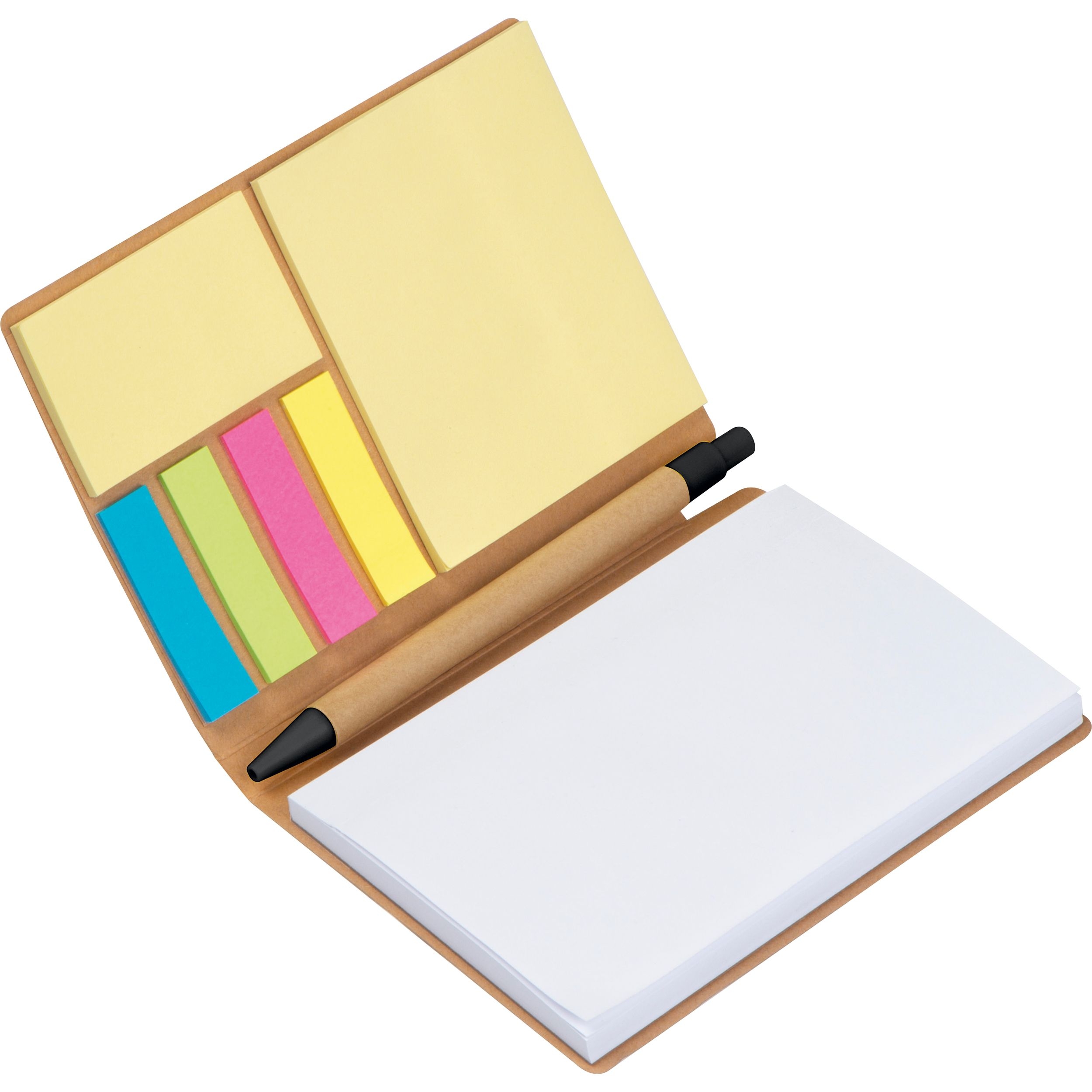 MA23779-13Notizbuch mit Kugelschreiber und Haftnotizen _ beige