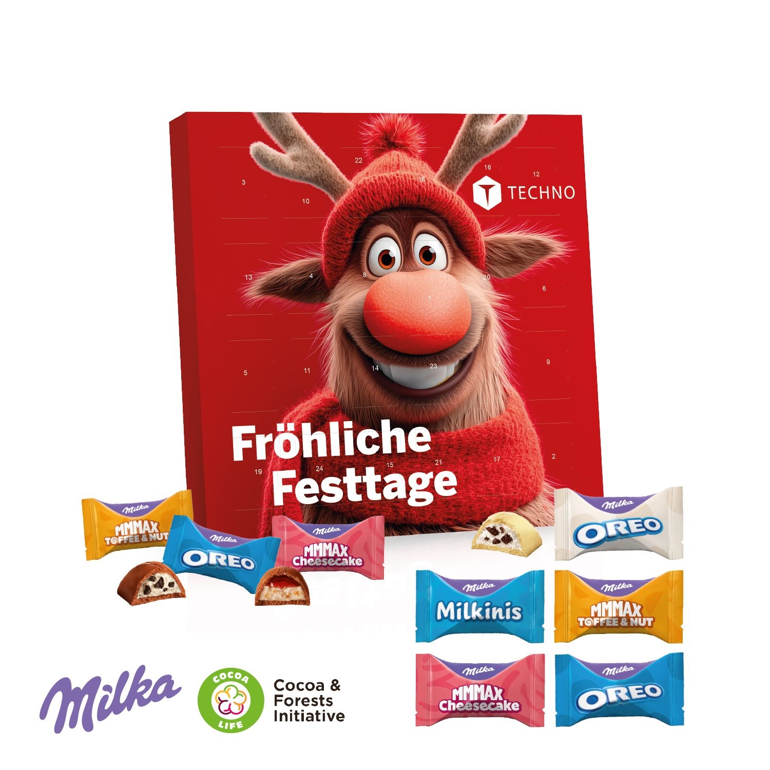 CD95160Tisch-Adventskalender Milka Favourites