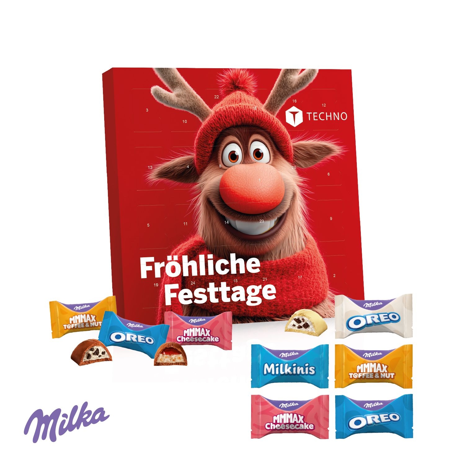 CD95160Tisch-Adventskalender Milka Favourites
