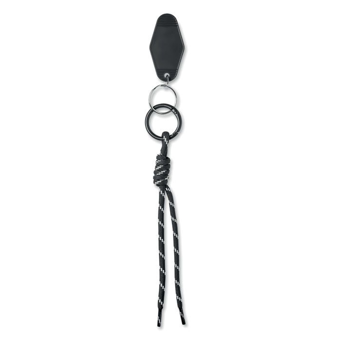 MO3167-03Keybraid Schluesselring mit Schnur_ schwarz