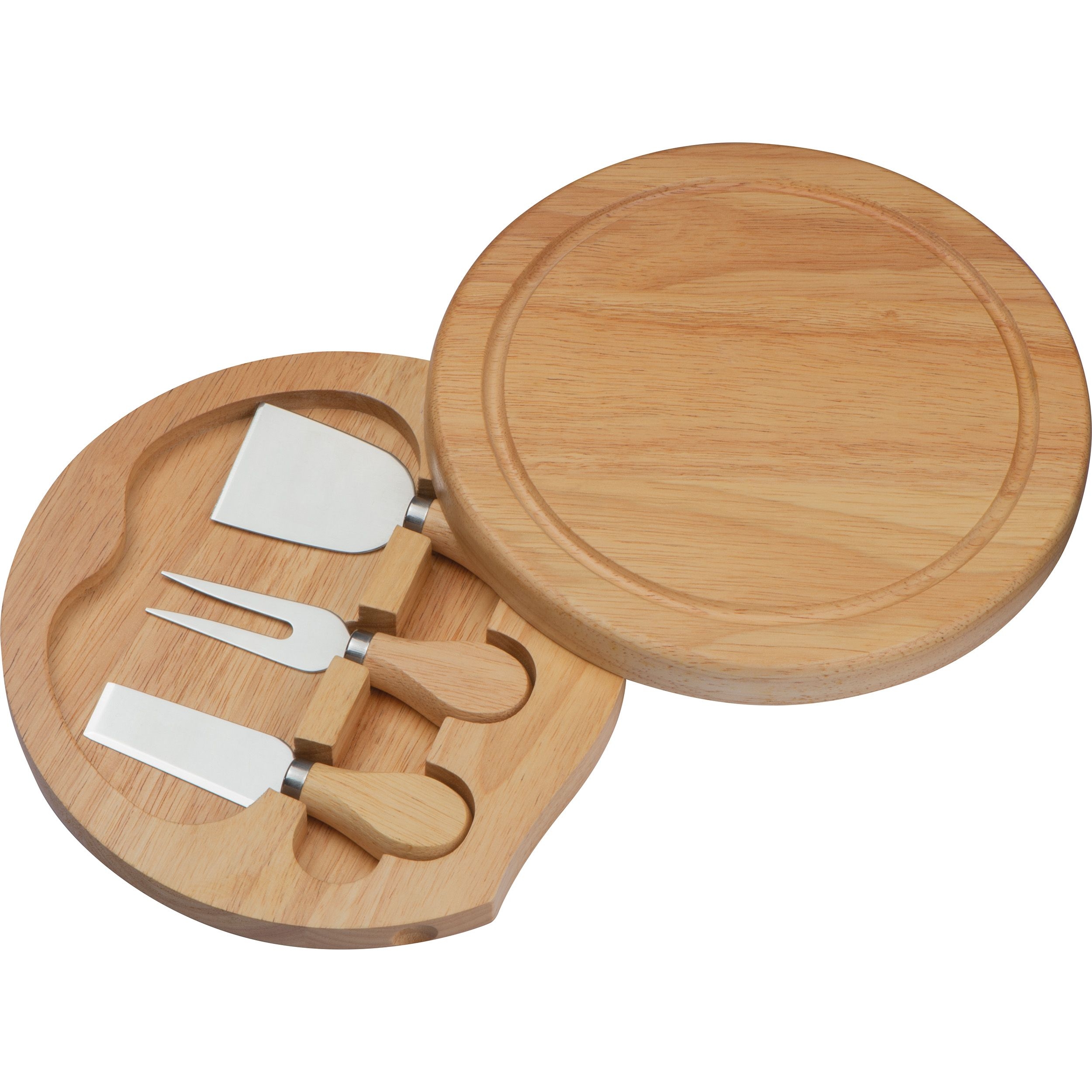 MA82512-13Kaesebrett mit 3 Kaesebestecken_ beige