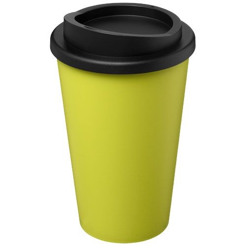 PF210691-7Americano® recycelter isolierter 350 ml Becher_ limone_schwarz