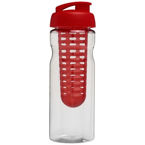 PF210046-3H2O Active® Base 650 ml Sportflasche mit Klappdeckel und Infusor_ transparent_rot