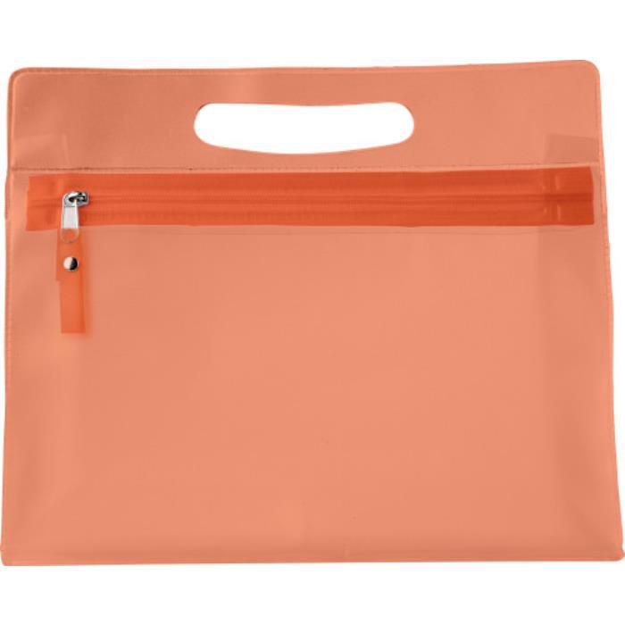 Kulturtasche aus PVC Clyde, Orange