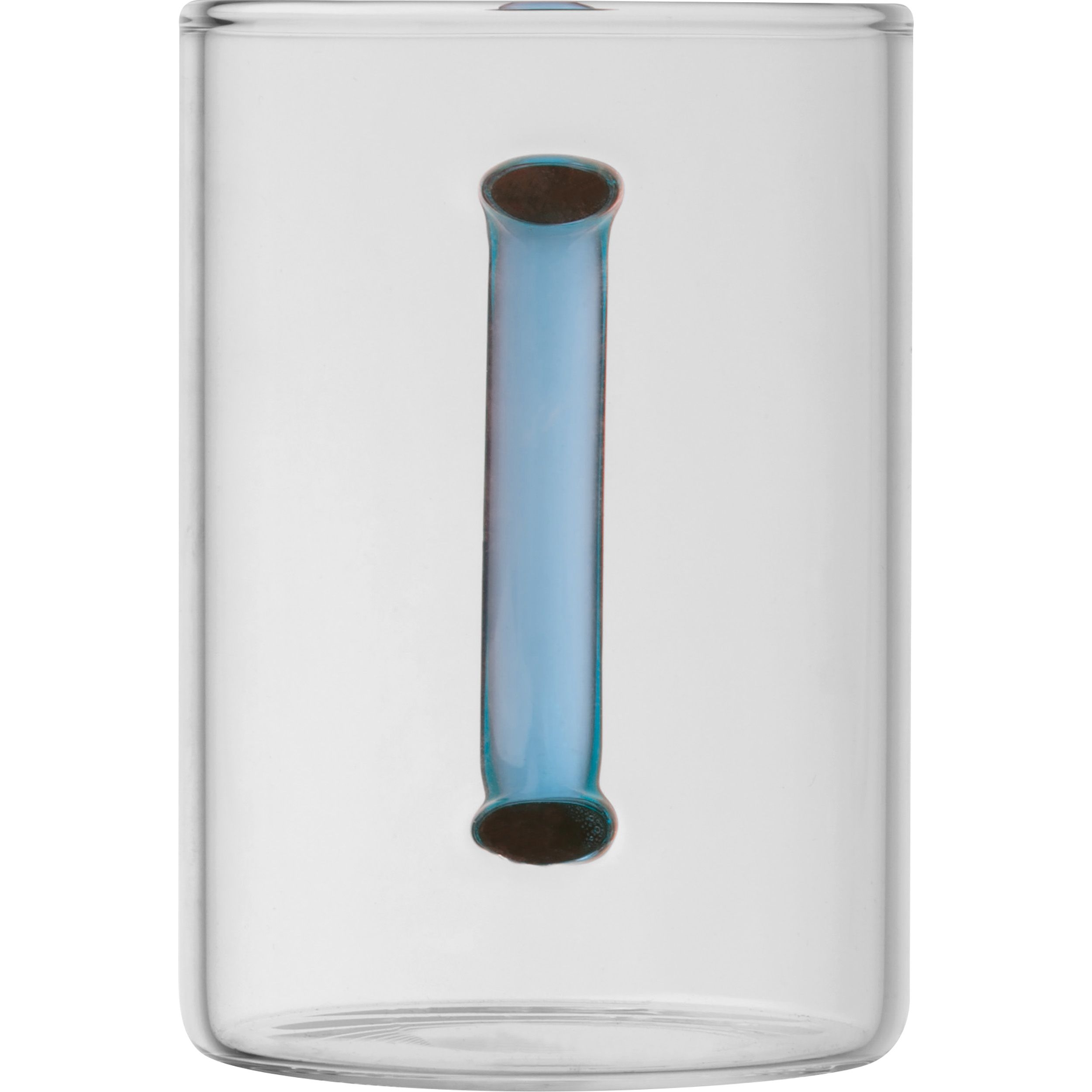 MA82340-04Glastasse mit farbigem Henkel_ 250ml_ blau
