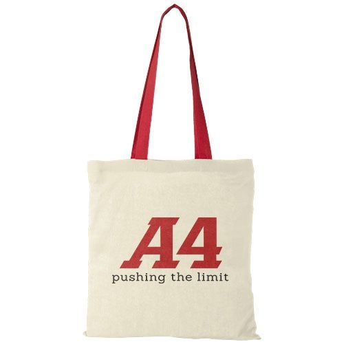 PF120131-2Nevada 100 g_m² Baumwoll Tragetasche 7L_ natural_rot