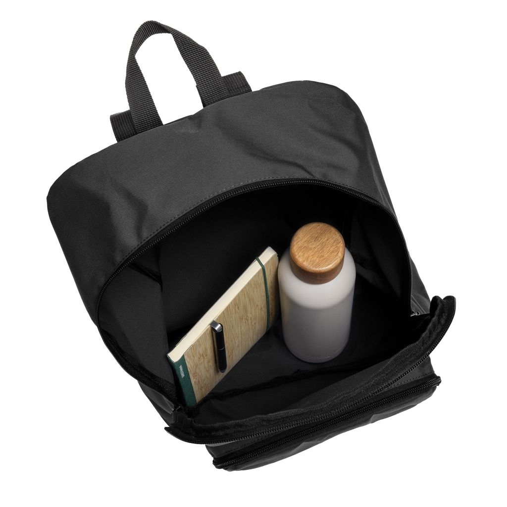 XDP763.19-01Dillon AWARE™ RPET faltbarer klassischer Rucksack_ schwarz