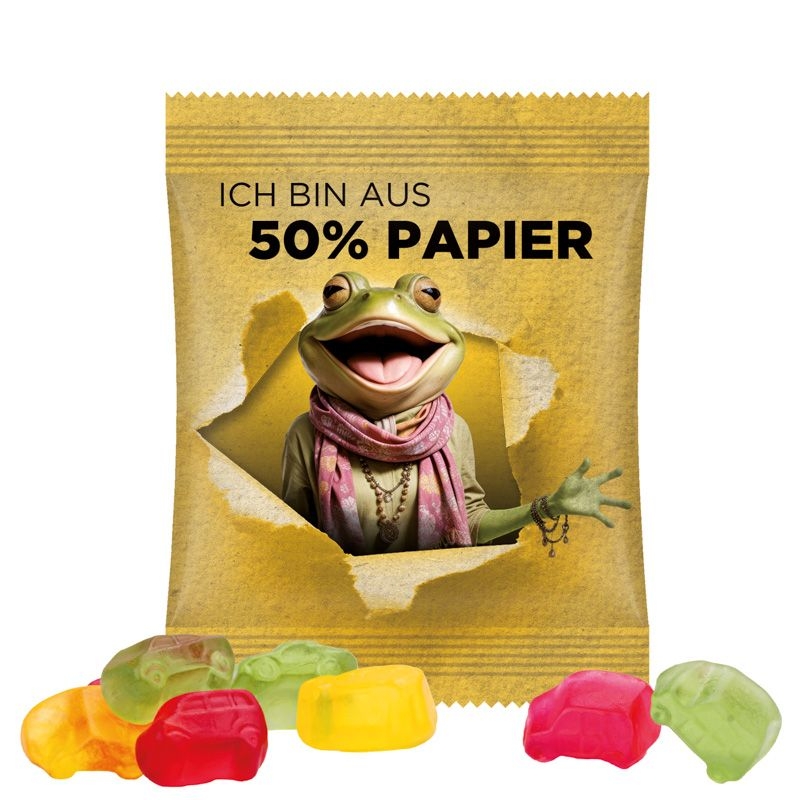 JG17061-8Minituete 10g_ Fruchtgummi Standardformen_ Automischung_ weisse Folie