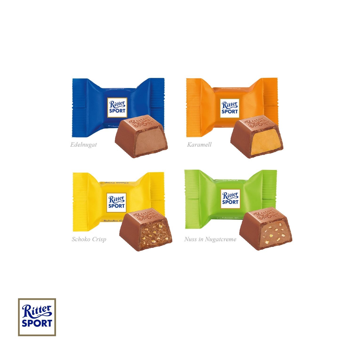 CD91564-01Werbetasche mit Ritter SPORT Schokowuerfel_ Ritter Sport Schokowuerfel