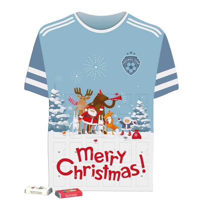 JG20187-1Shape Adventskalender Trikot  Schokotaefelchen_ Schokotaefelchen_ Motiv-Vorlage