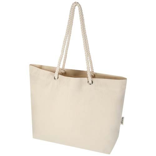 PF120744-2Florida 270 g_m² Strandtragetasche aus recyceltem GRS-Material_ natur_natur