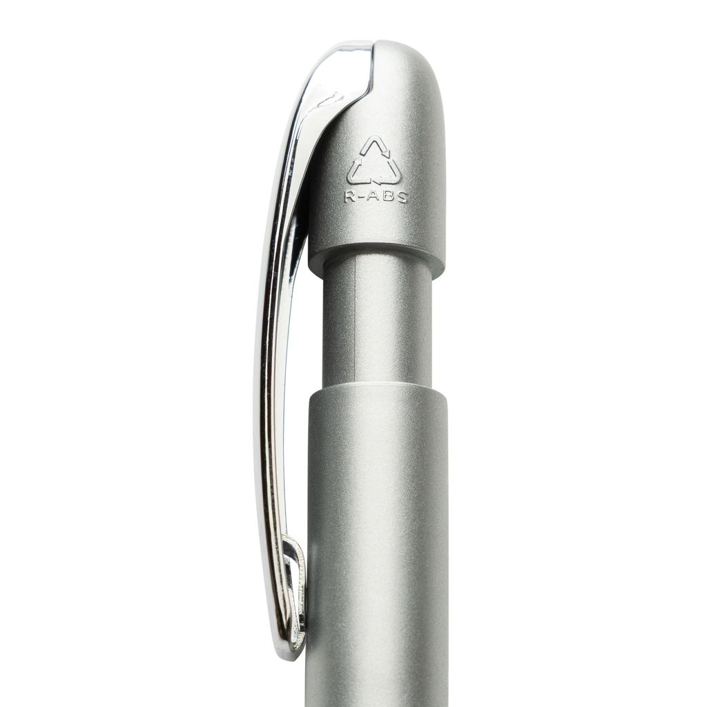 XDP611.39-02Glide GRS-zertifizierter rABS Stift mit Metallclip_ grau