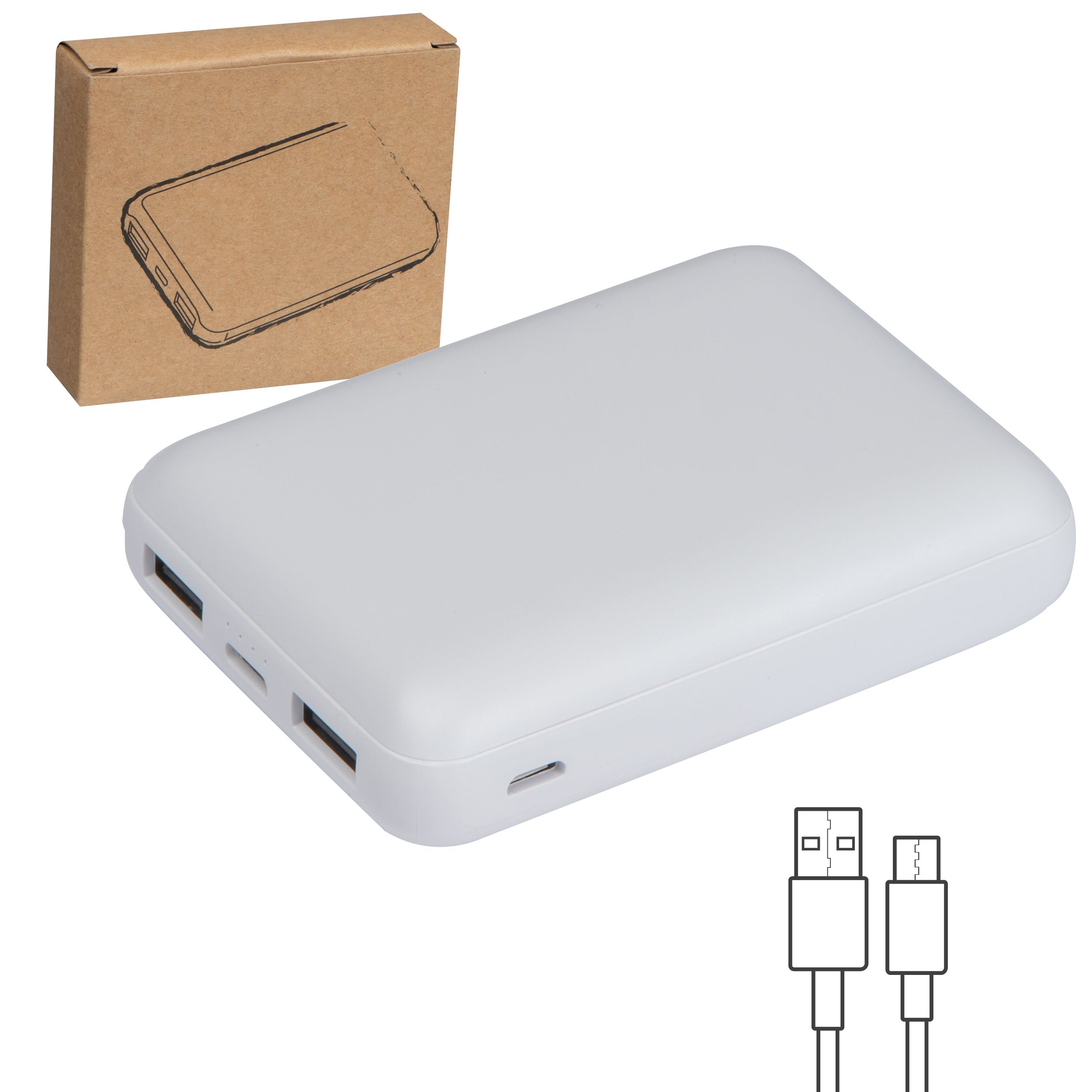 MA31184-06Powerbank 10.000 mAh LAYLA_ weiss