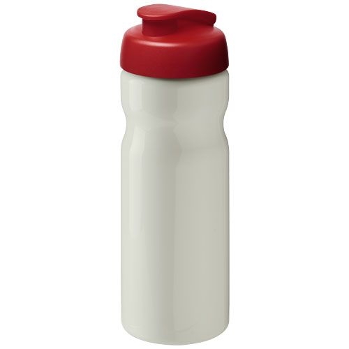 PF210097-22H2O Active® Eco Base 650 ml Sportflasche mit Klappdeckel_ elfenbeinweiss_rot PF210097-22H2O Active® Eco Base 650 ml Sportflasche mit Klappdeckel_ elfenbeinweiss_rot